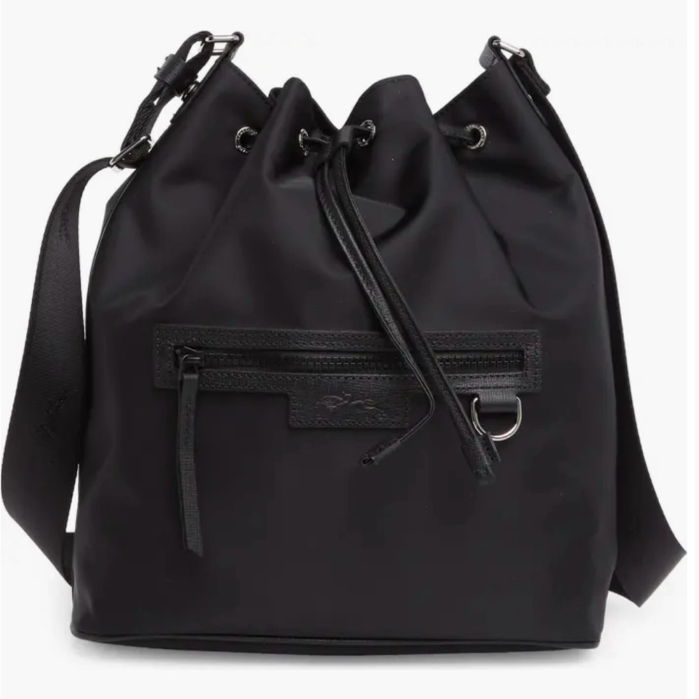Longchamp Black Le Pliage Neo Bucket Bag NEW